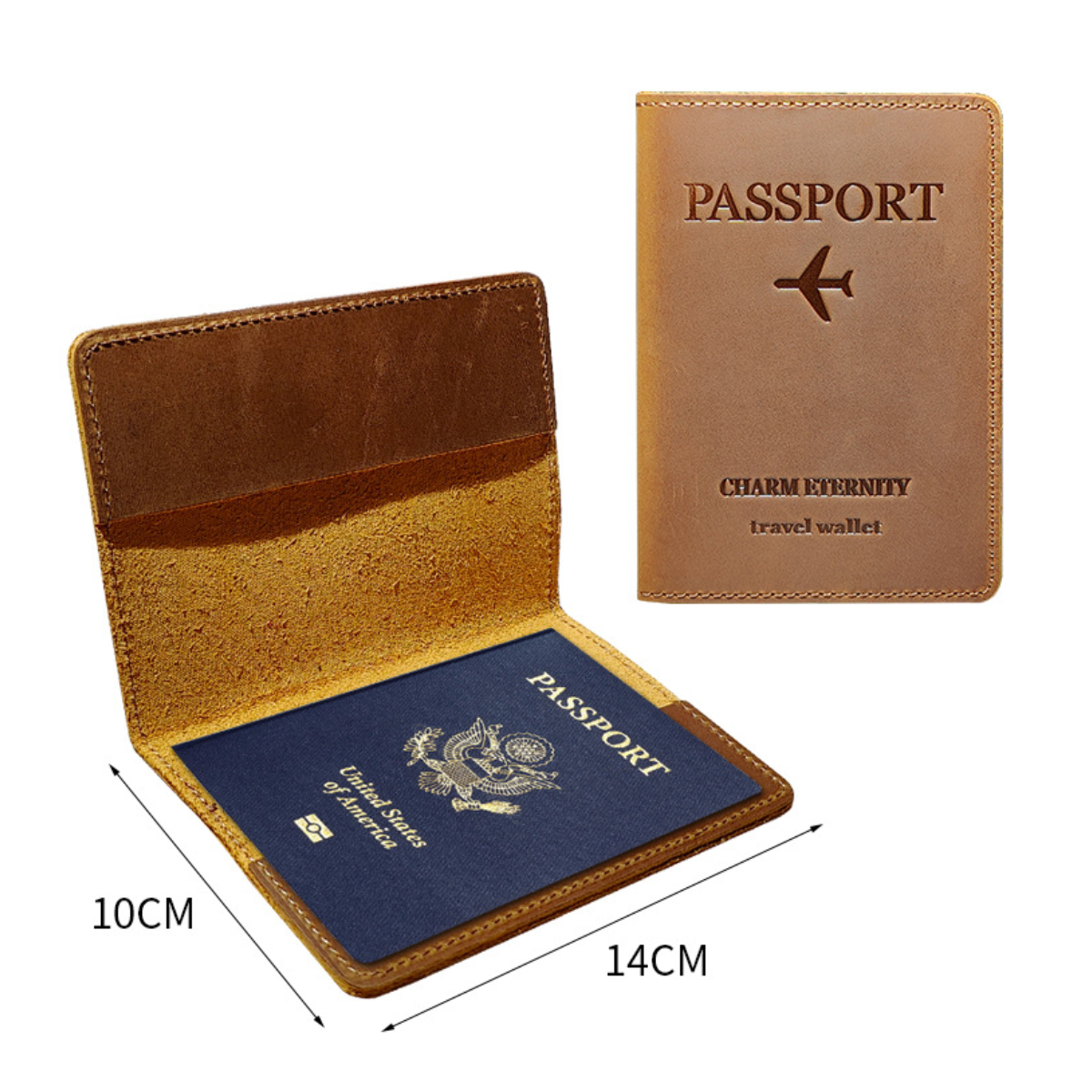 Porta Passaporte de Viagem em Couro