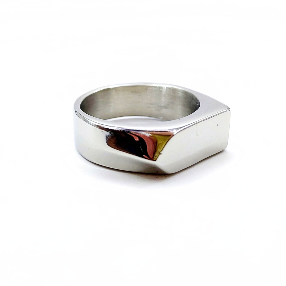 Anel Romulus Prata Inox