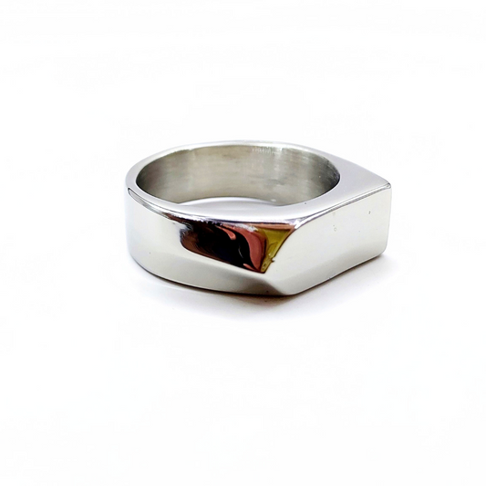 Anel Romulus Prata Inox