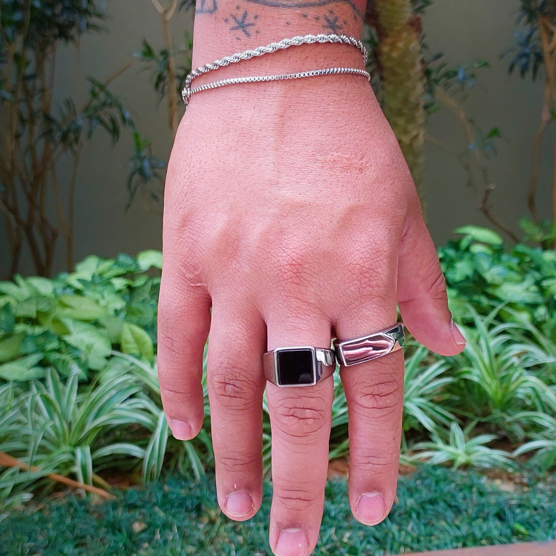Pulseira Alistair Prata Inox