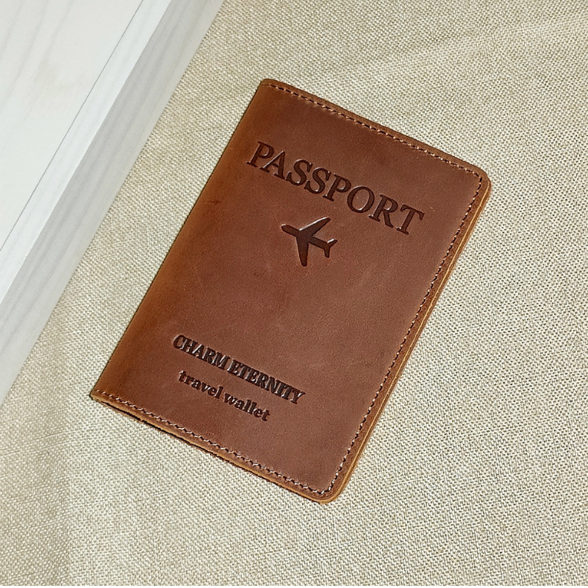 Porta Passaporte de Viagem em Couro