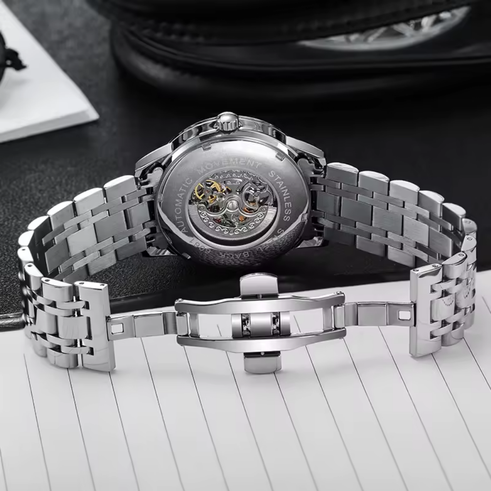 Relógio Poker Design - Pulseira Inox