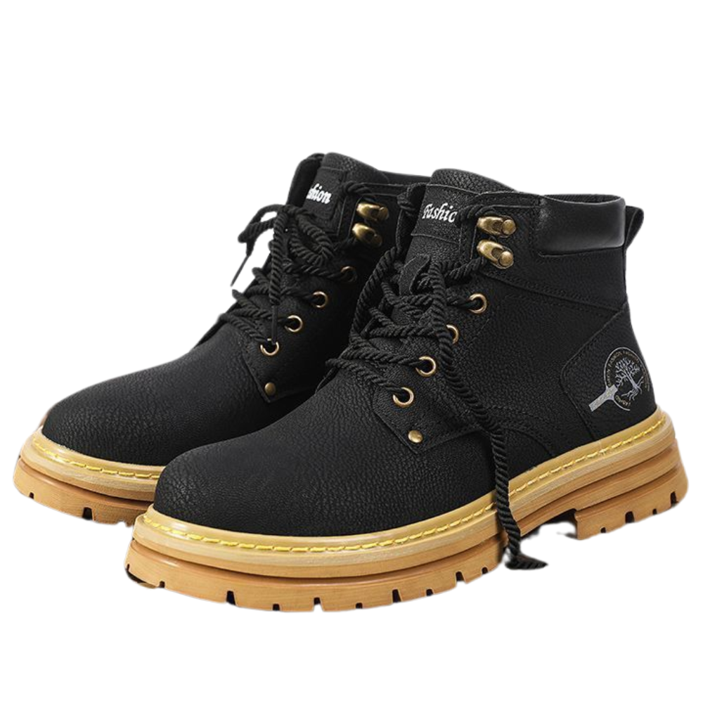 Bota Militar de Couro Preto
