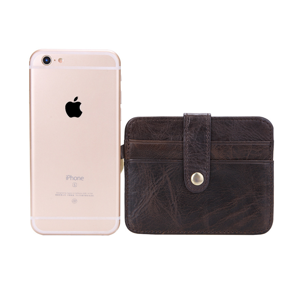 Porta Cartão de Couro Slim
