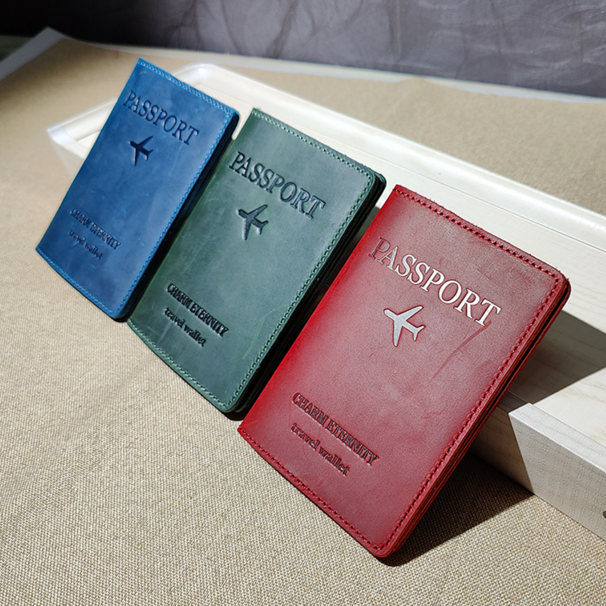 Porta Passaporte de Viagem em Couro