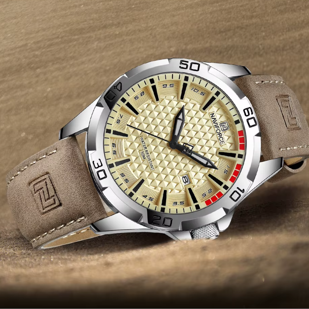 Relógio Naviforce Marrom em Couro