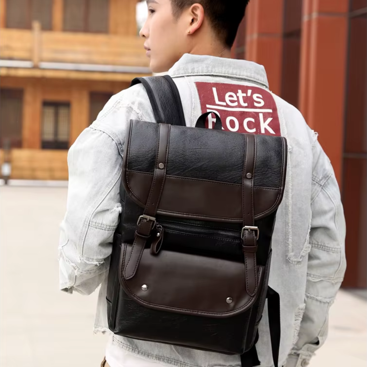 Mochila em Couro Los Angeles