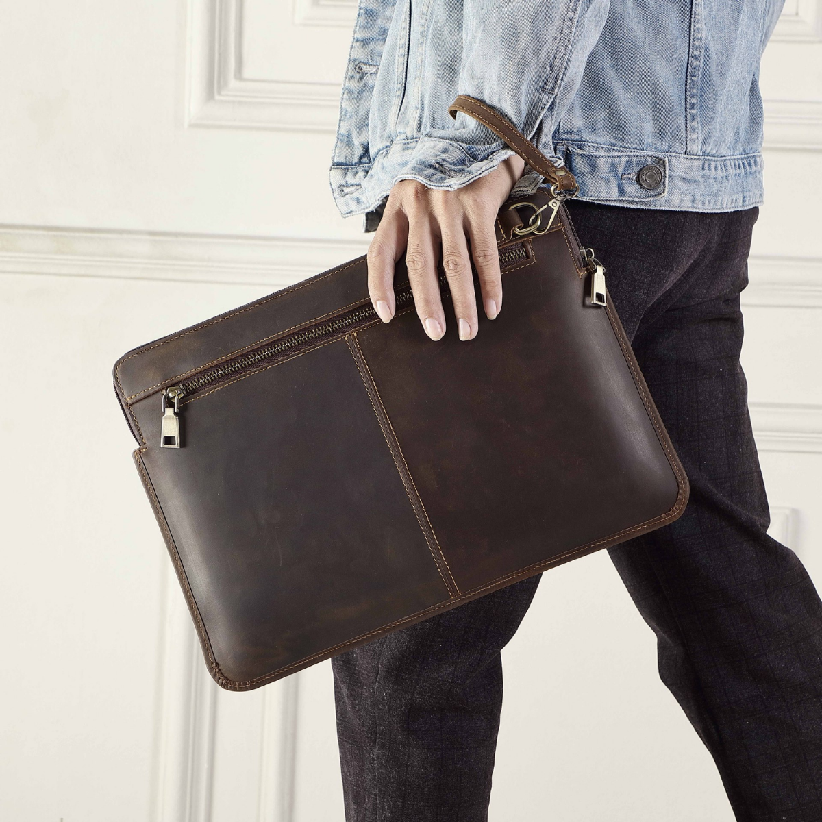 Bolsa para Notebook em Couro Osaka