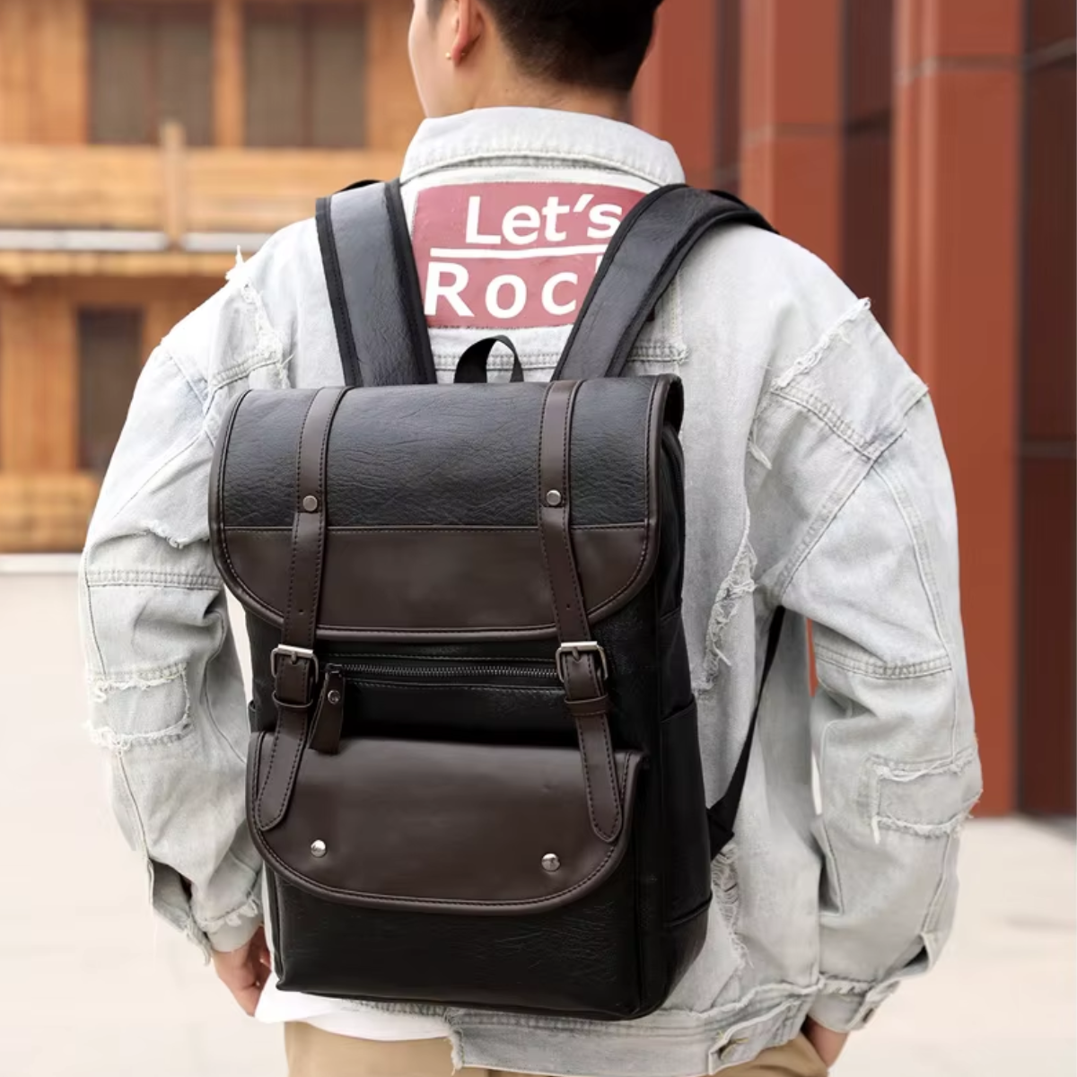 Mochila em Couro Los Angeles