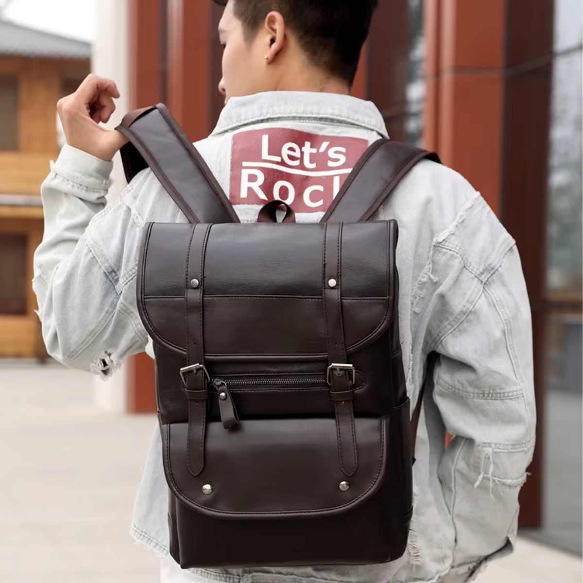 Mochila em Couro Los Angeles