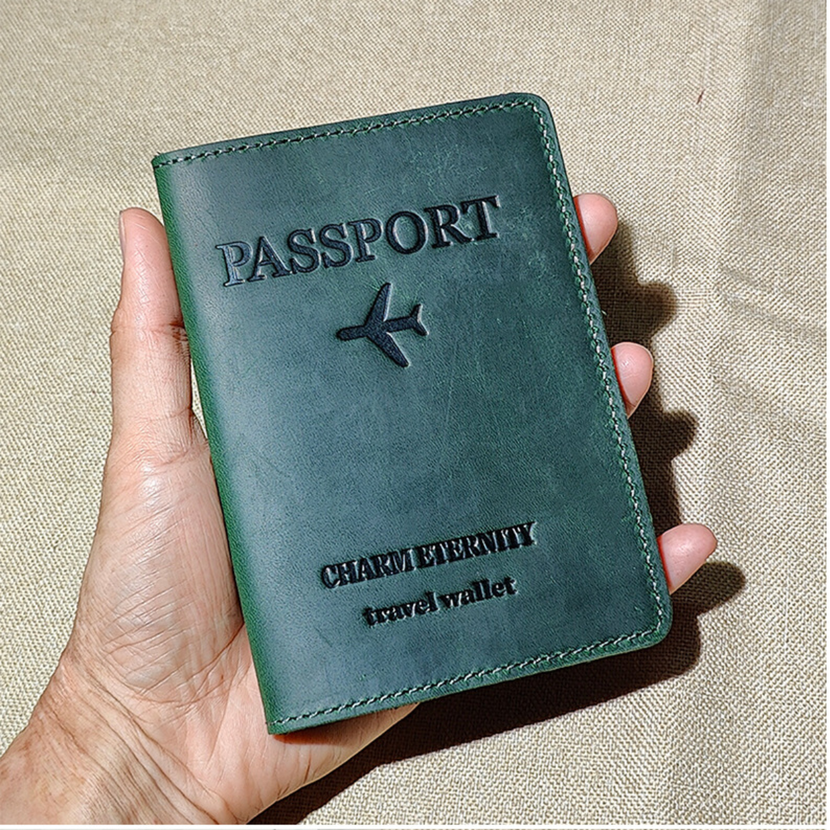 Porta Passaporte de Viagem em Couro