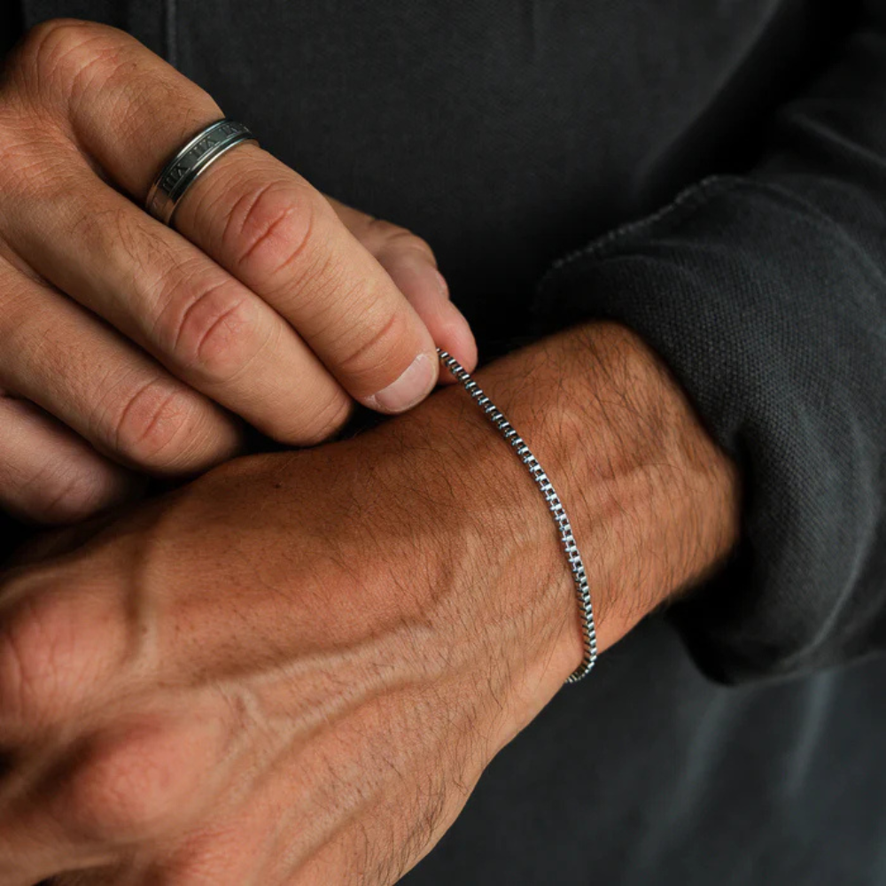 Pulseira Alistair Prata Inox