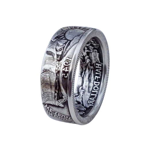 Anel Half Dollar Prata 925
