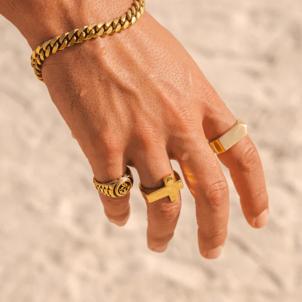 Anel Cross Ouro 18k