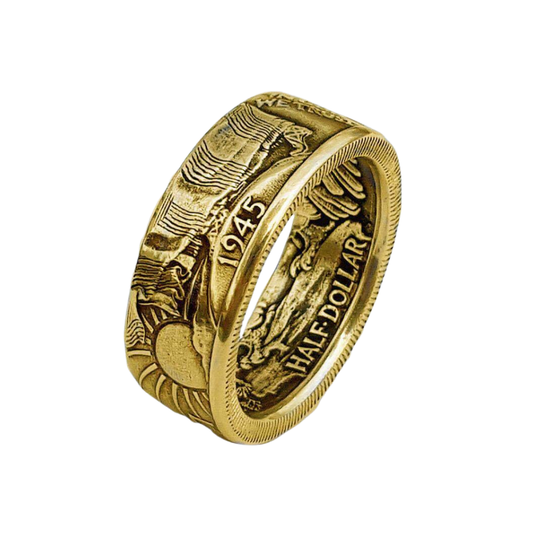 Anel Half Dollar Ouro 18k