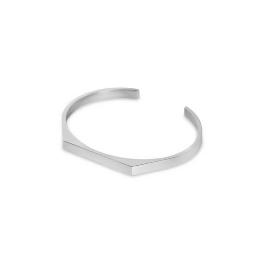 Bracelete Cuff Prata Inox