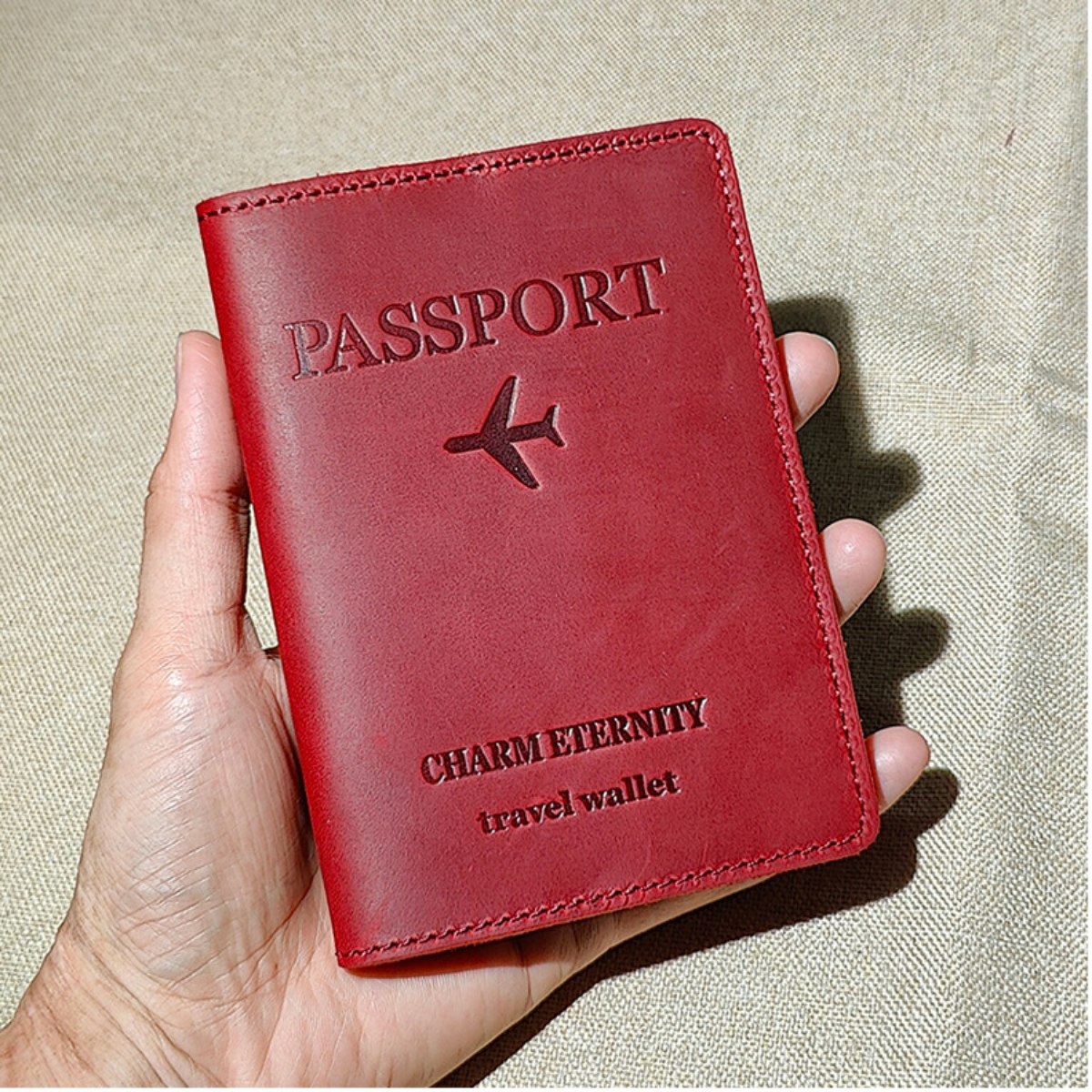 Porta Passaporte de Viagem em Couro