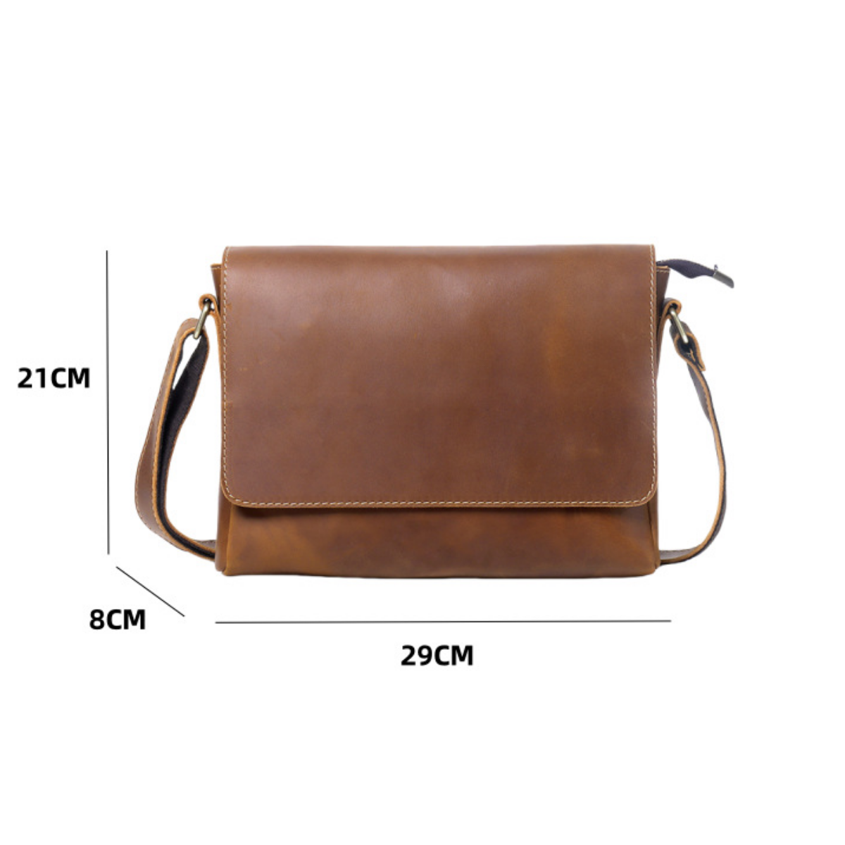 Bolsa Carteiro Masculina em Couro Legítimo Denver