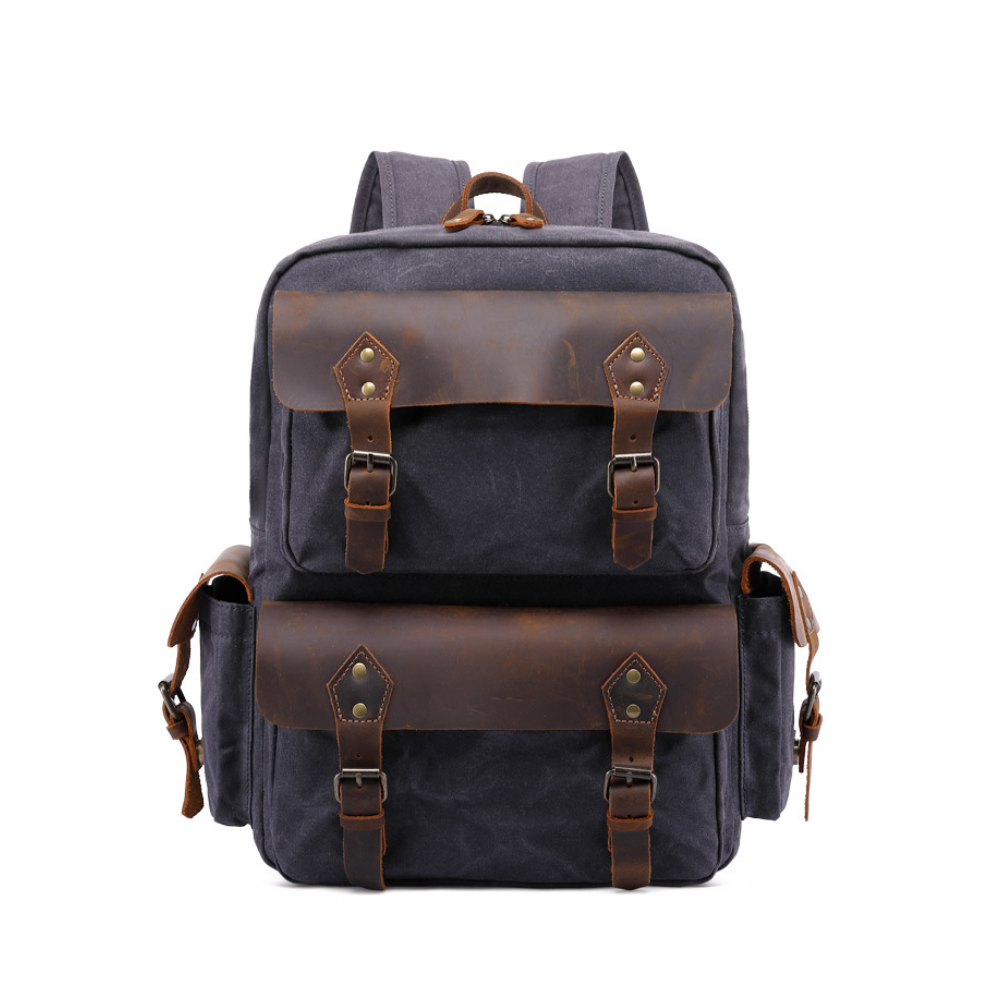 Mochila em Lona e Couro Legítimo Aberdeen