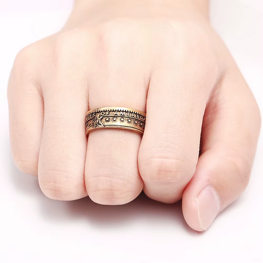 Anel Delaware Ouro Inox