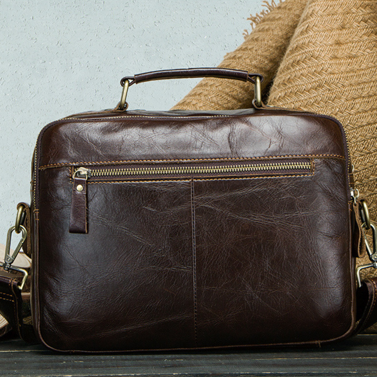 Bolsa Carteiro em Couro Sydney