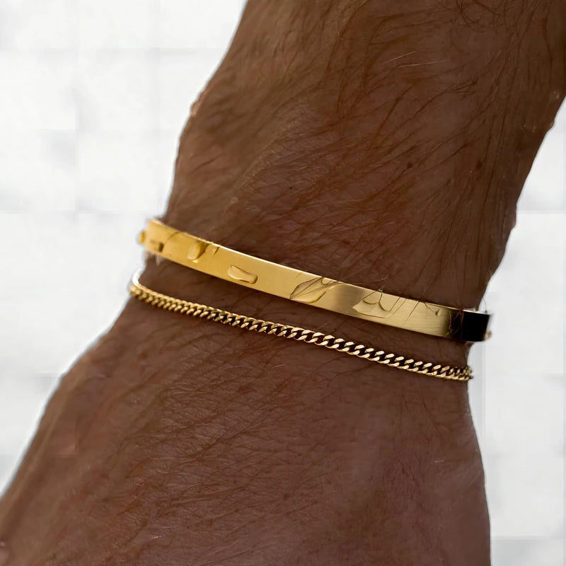 Bracelete Quentin Ouro Inox