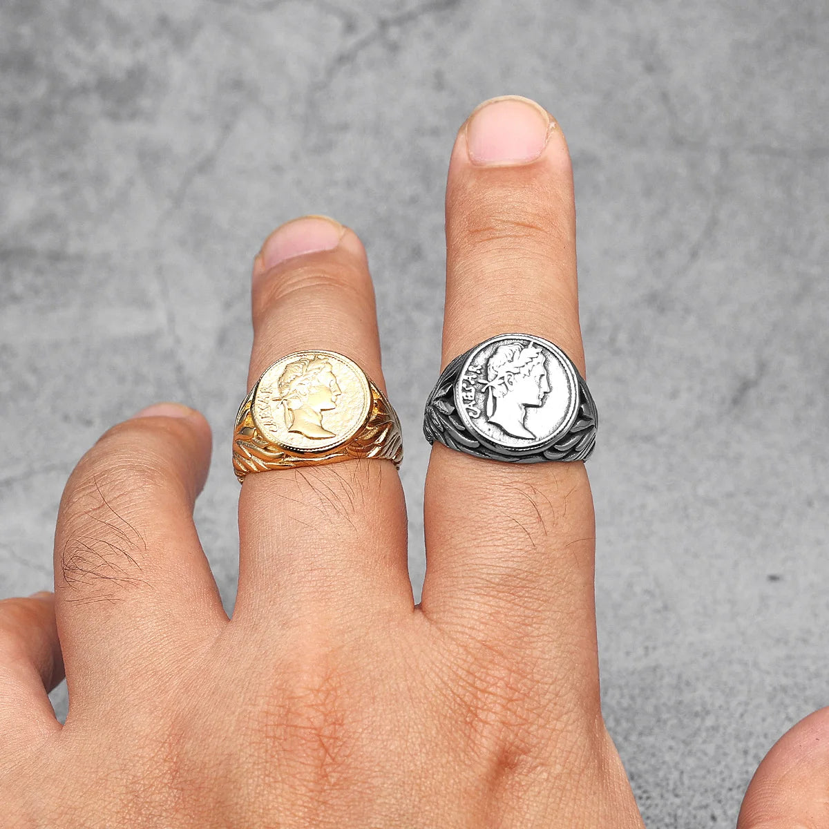 Anel Caesar Ouro Inox