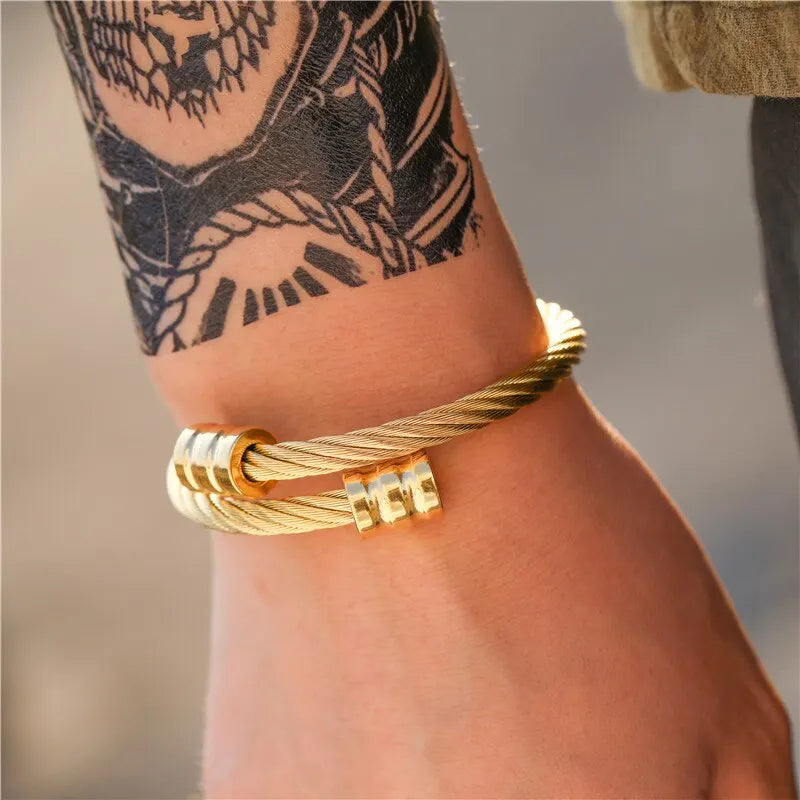Bracelete Miles Ouro Inox