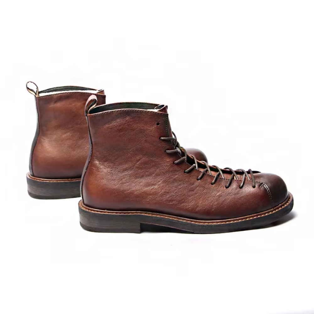 Bota Coturno Masculina em Couro Legítimo Samir