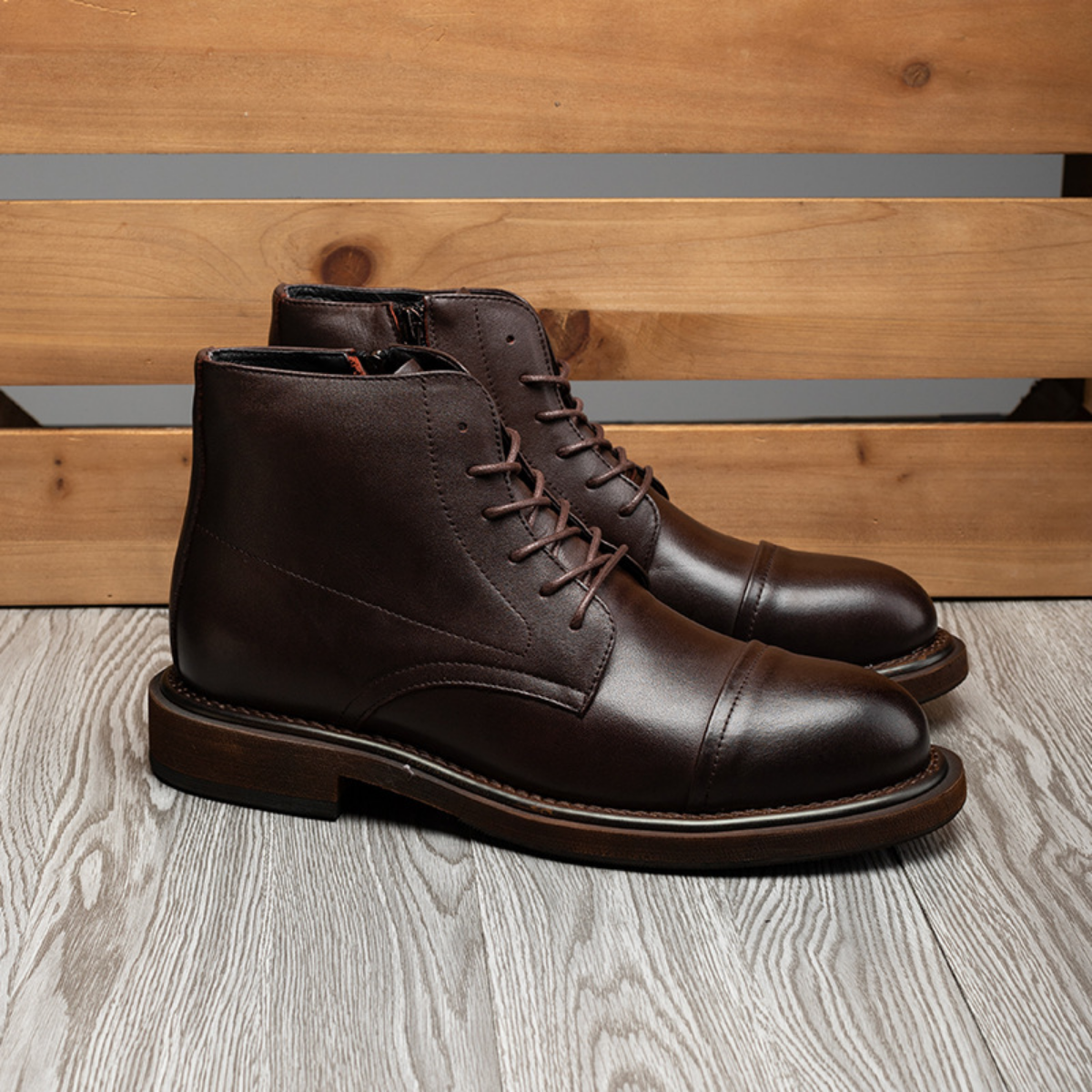 Bota Casual Masculina em Couro Legítimo Goliath