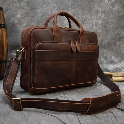 Bolsa Executiva Masculina em Couro Legítimo Cambridge