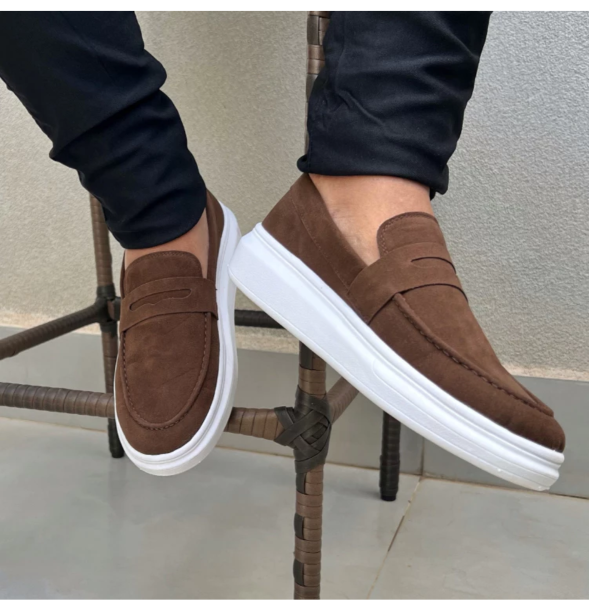 Mocassim Masculino Duncan em Couro Camurça