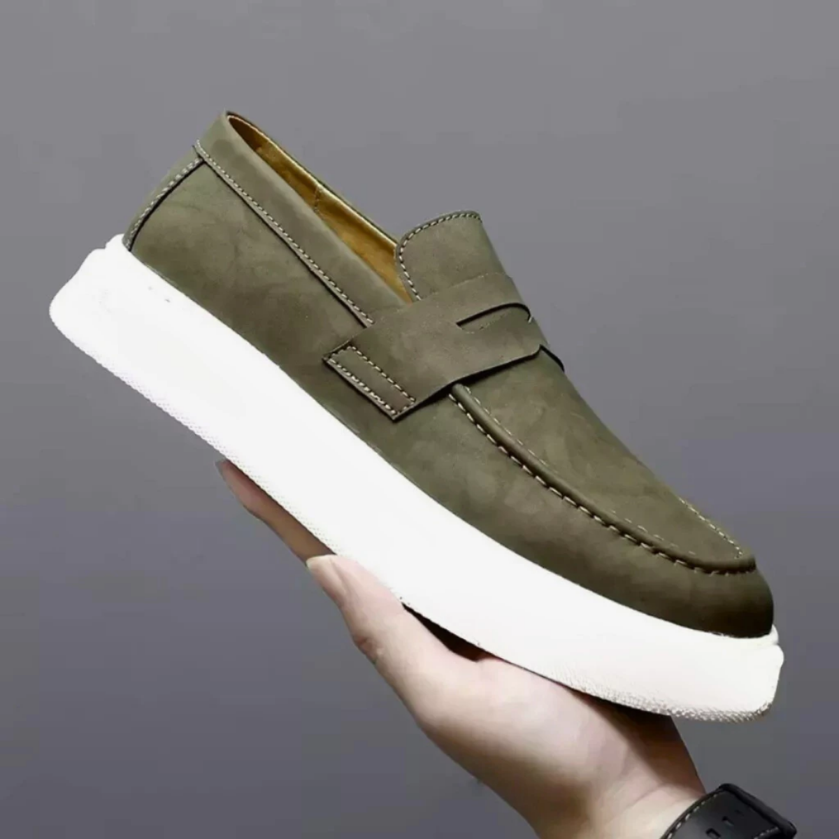 Mocassim Masculino Duncan em Couro Camurça