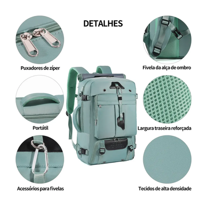 Mochila de Viagem Multifuncional Premium Organizer 60L