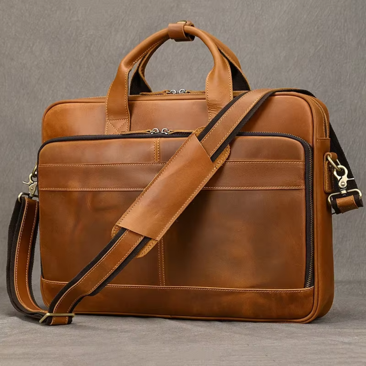Bolsa Executiva Masculina em Couro Legítimo Cambridge
