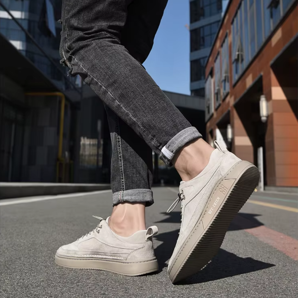 Tênis Casual Masculino em Couro Morgan