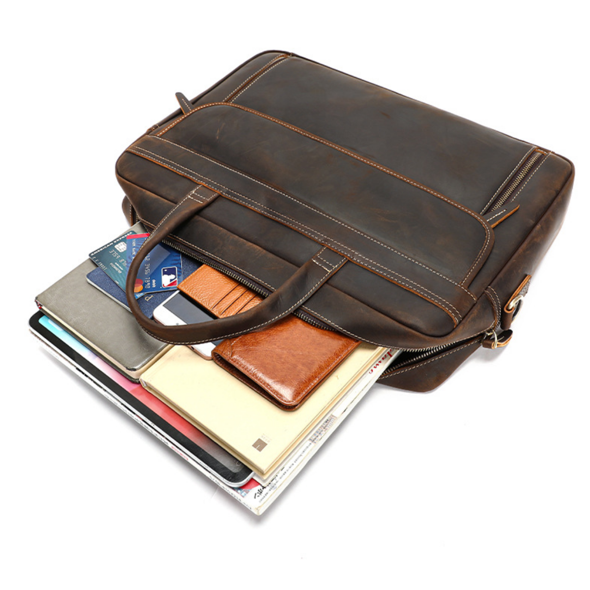 Bolsa Executiva Masculina em Couro Legítimo Bristol
