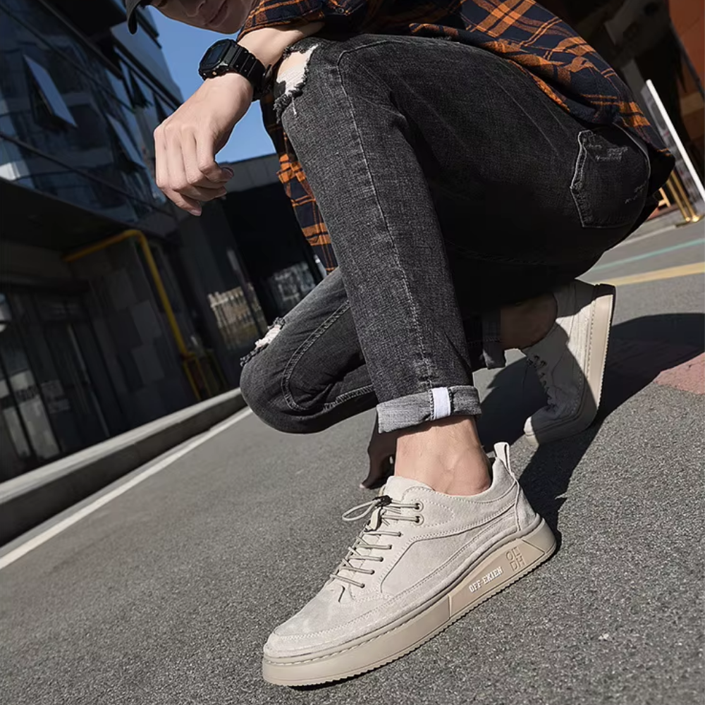 Tênis Casual Masculino em Couro Morgan