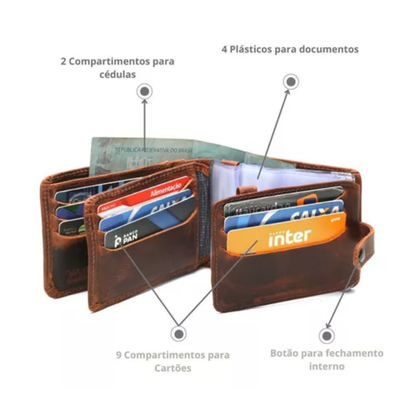 Carteira Masculina em Couro Legítimo Sovereign