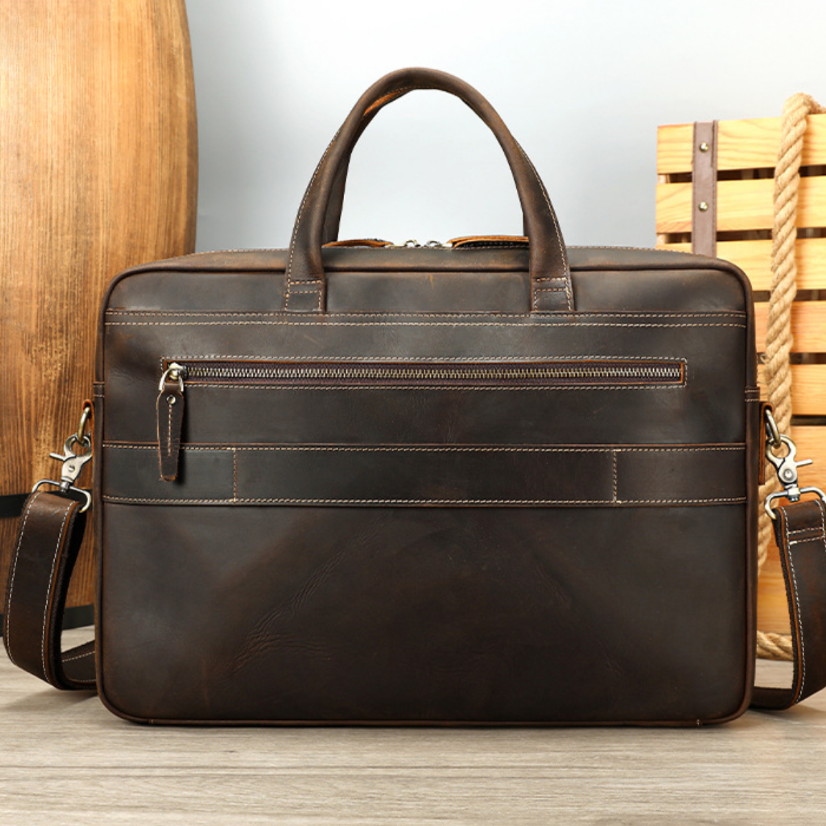 Bolsa Executiva Masculina em Couro Legítimo Bristol