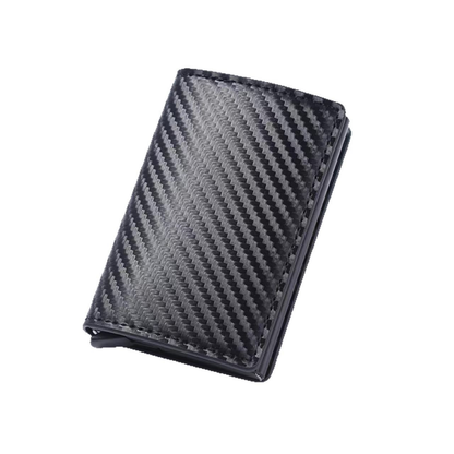 Carteira Masculina em Metal Carbon Slim com Proteção RFID