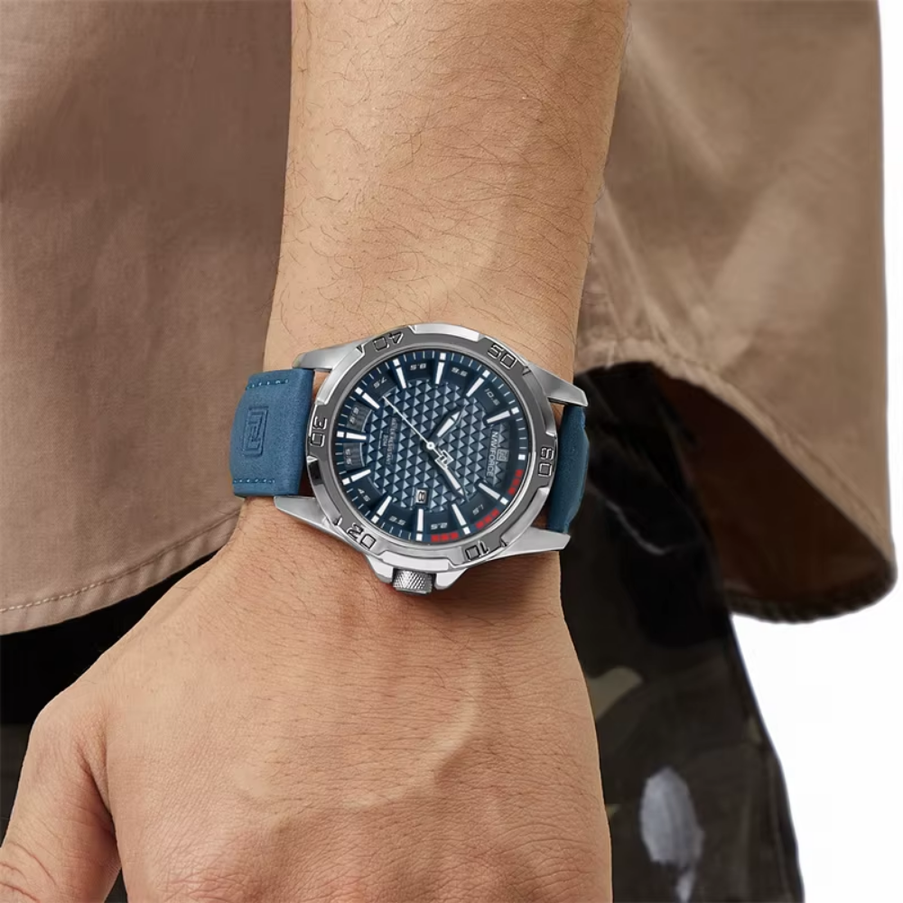 Relógio Naviforce Azul em Couro