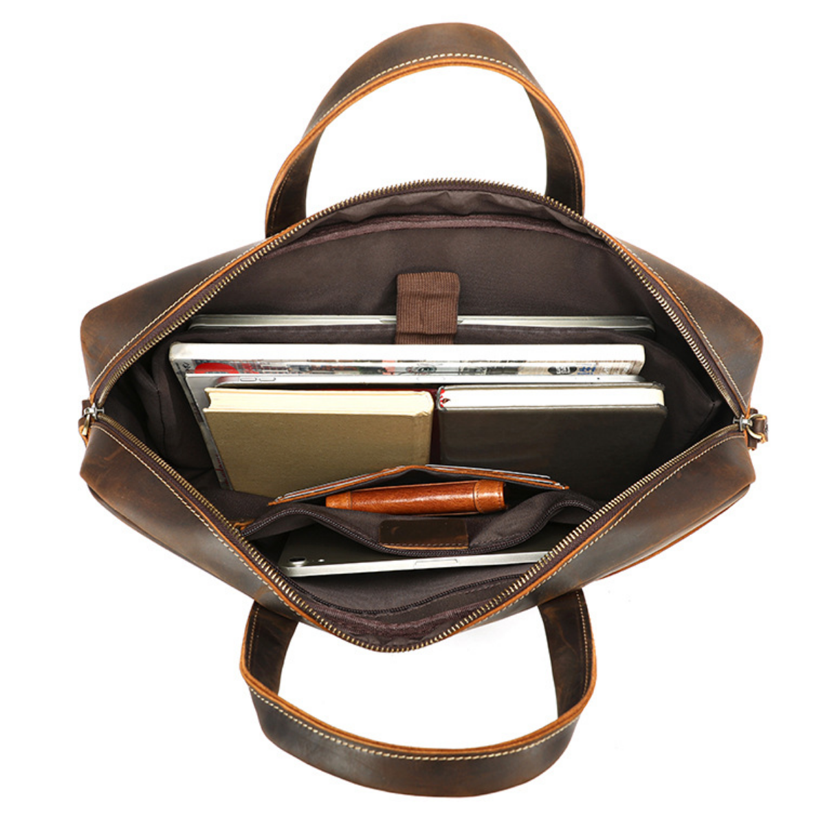 Bolsa Executiva Masculina em Couro Legítimo Bristol