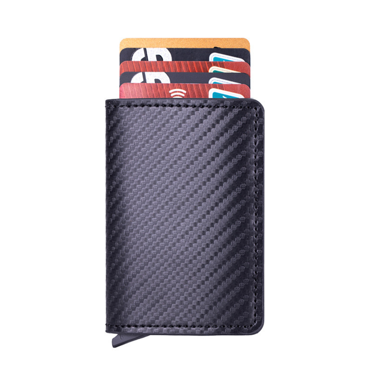Carteira Masculina em Metal Carbon Slim com Proteção RFID