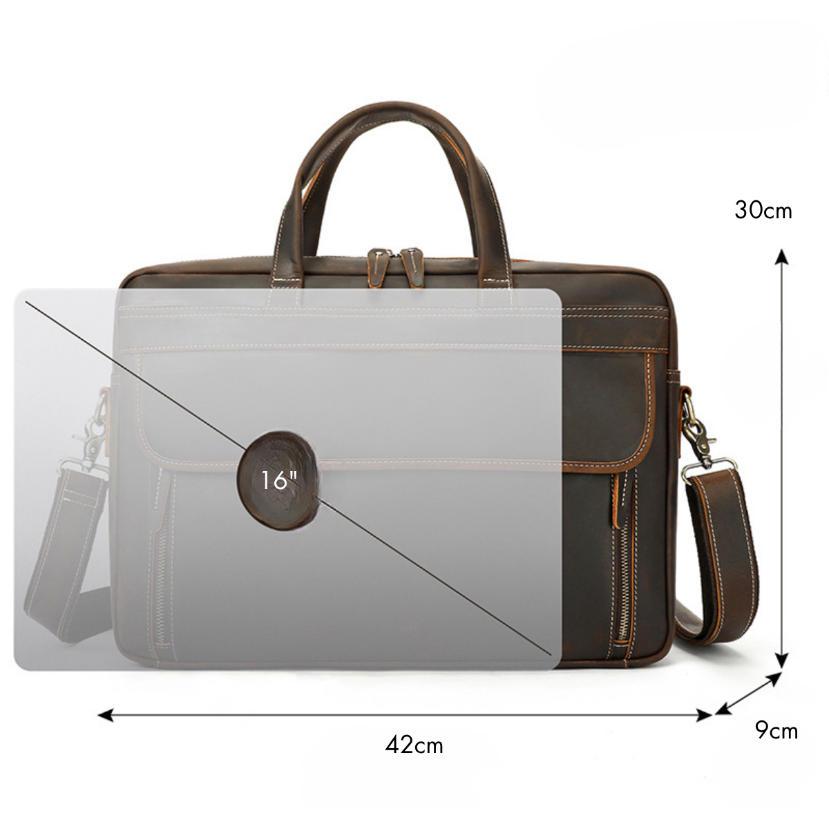 Bolsa Executiva Masculina em Couro Legítimo Bristol