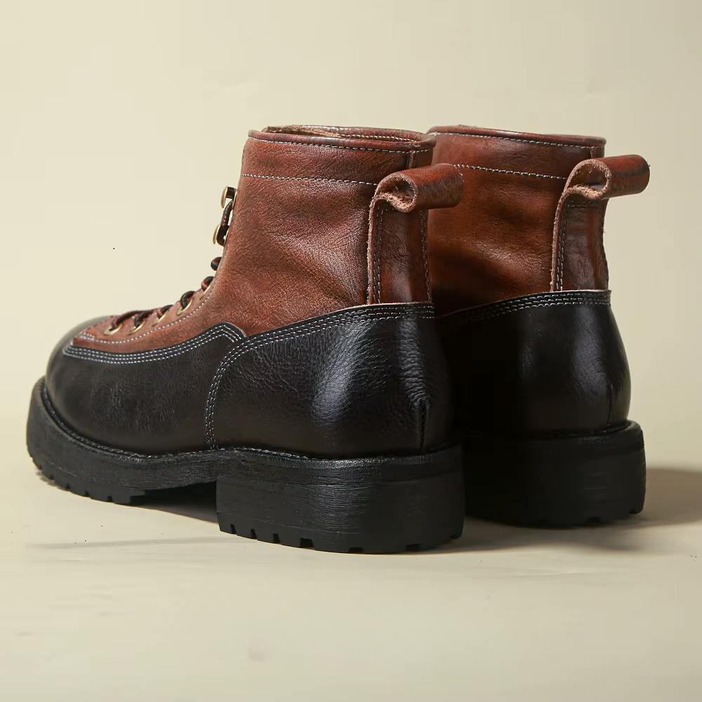Bota Coturno Masculina em Couro Legítimo Mikhel