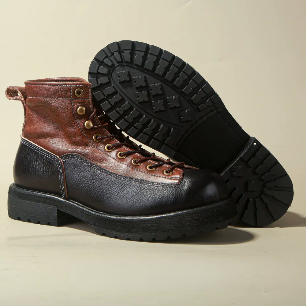 Bota Coturno Masculina em Couro Legítimo Mikhel