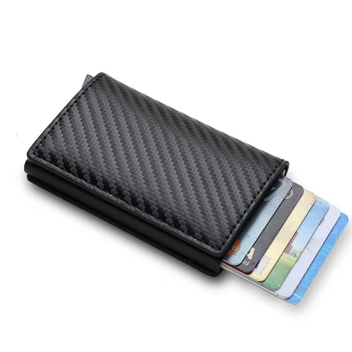Carteira Masculina em Metal Carbon Slim com Proteção RFID