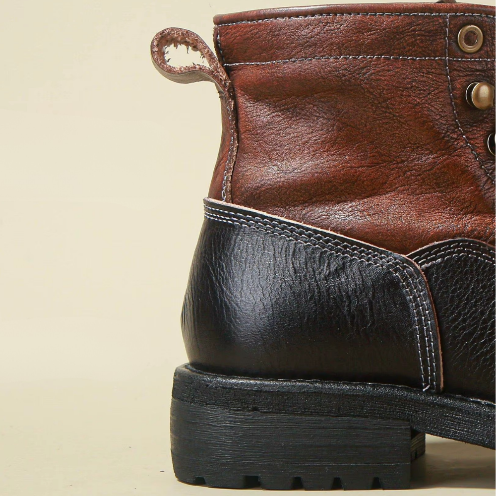 Bota Coturno Masculina em Couro Legítimo Mikhel