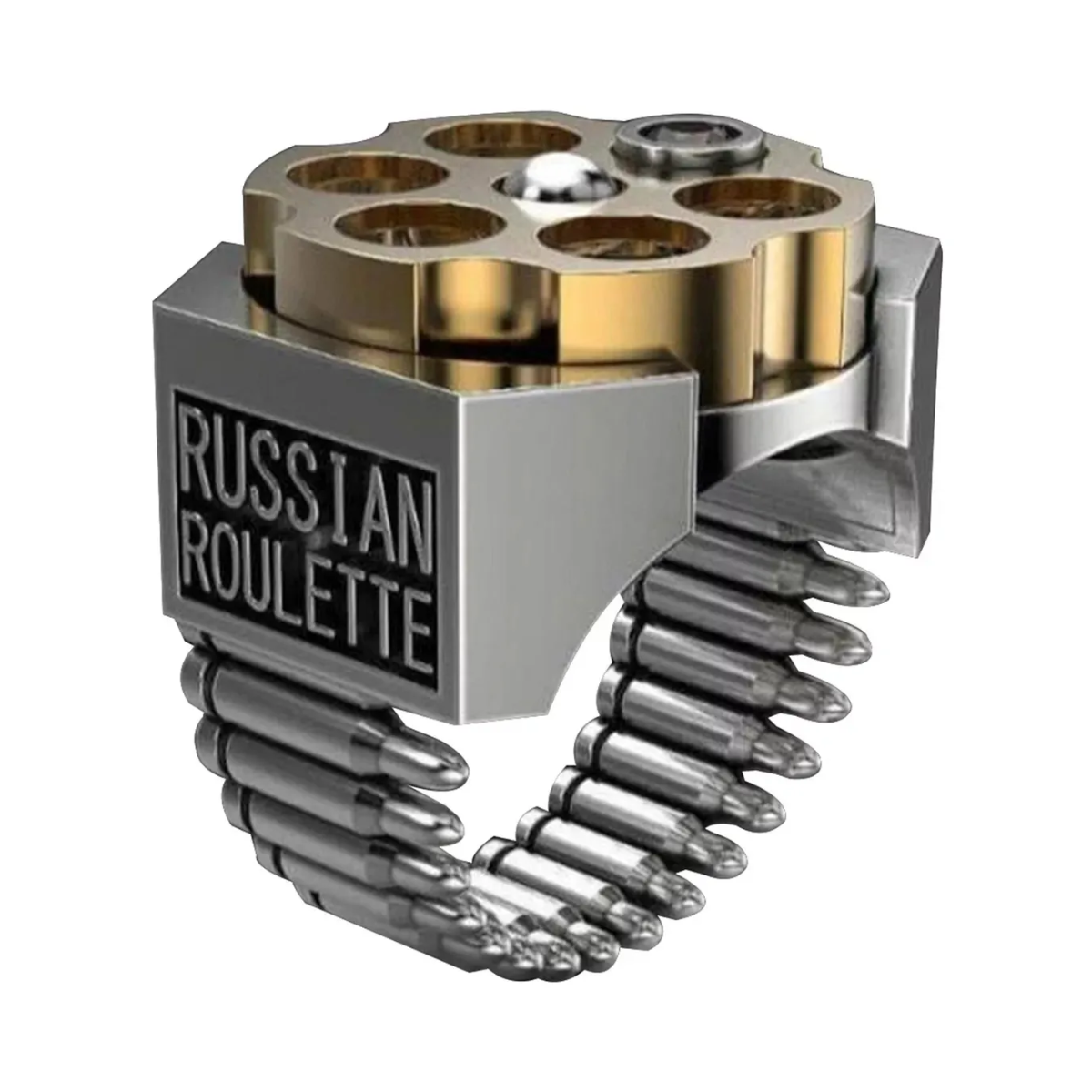 Anel Roleta Russa Inox